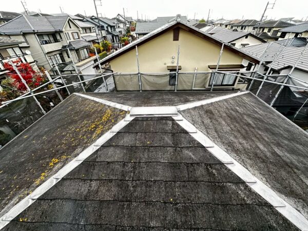 京都市右京区にて屋根修理<カラーベストからスーパーガルテクトへカバー工法>の施工前写真