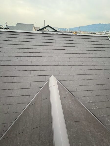 京都市右京区にて築20年のご住宅を屋根修理〈カラーベストからカラーベストへ葺き替え工事〉の施工後写真