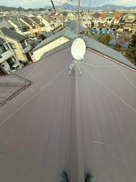 屋根材の破損…｜京都市右京区にて屋根修理〈カラーベストからスーパーガルテクトへカバー工法〉の施工後写真